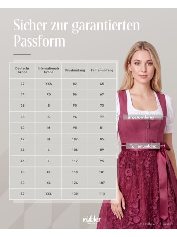 Nübler Midi Dirndl Gundi in Beere