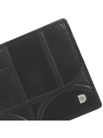 DuDu Up! Geldbörse RFID Schutz Leder 10.5 cm black-orange