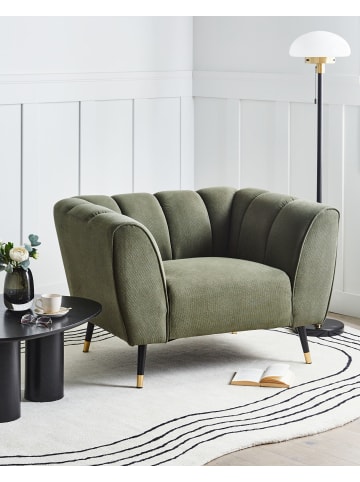 Beliani Sessel ORSTA in Grün/Schwarz/Gold - (W) 112 x (H) 73 x (L) 85 cm