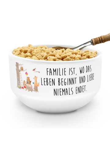 Mr. & Mrs. Panda schale Waldtiere Picknick mit Spruch in Weiß