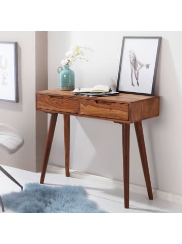 KADIMA DESIGN Konsolentisch WL5.577 90x76x36cm Massivholz mit Schubladen,