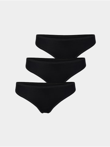 Erlich Textil  3er Pack Marie schwarz aus Modal - atmungsaktiv in schwarz