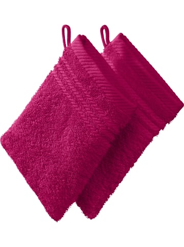 REDBEST Waschhandschuh 2er-Pack New York in fuchsia