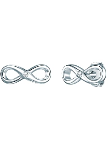 Lulu & Jane Diamant-Ohrstecker Infinity Sterling Silber Diamant in silber