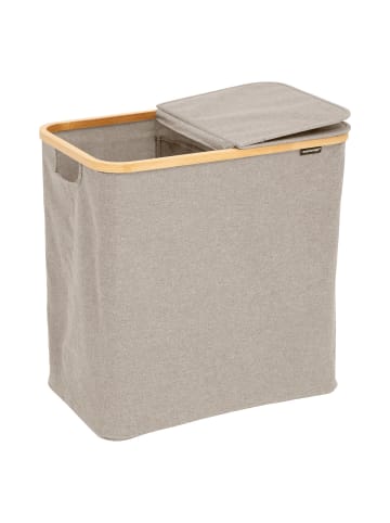5five Simply Smart Wäschekorb mit zwei Fächern TIDY, 80 l in Beige, (B) 33 x (H) 54 x (L) 53 cm