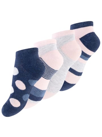 Cotton Prime® 8 Paar Kinder Sneaker Socken DOTS & STRIPES in Bunt