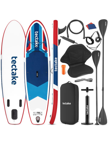 tectake Aufblasbares Paddle Board 2in1, Drop-Stitch, belastbar, Komplettset