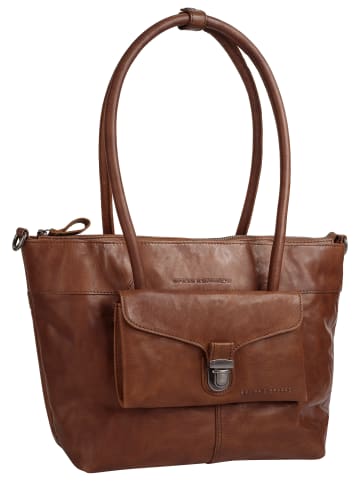 SPIKES & SPARROW Shopper echt Leder in cognac