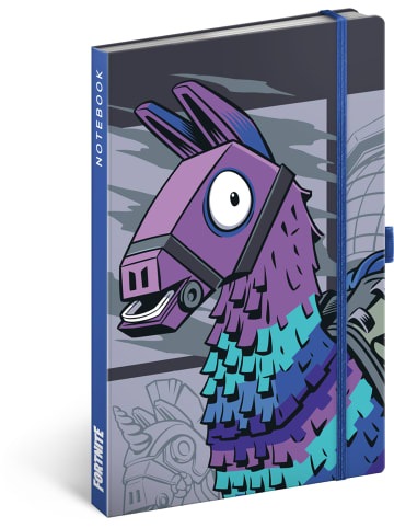NOTIQUE Notizbuch mit Hardcover liniert in Fortnite – Llama - 13 x 21 cm
