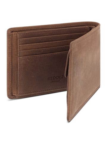 Redolz Leather Essentials QF Geldbörse RFID Leder 12 cm in brown
