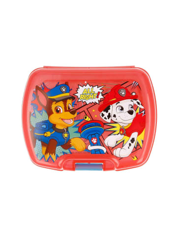 Stor Premium Lunchbox Paw Patrol Comic 17,5 x 13,8 x 7 cm in rot