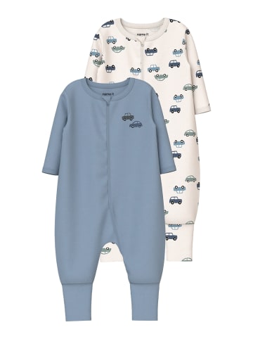 name it 2er-Pack Schlafstrampler Nbmnightsuit Auto in jet stream
