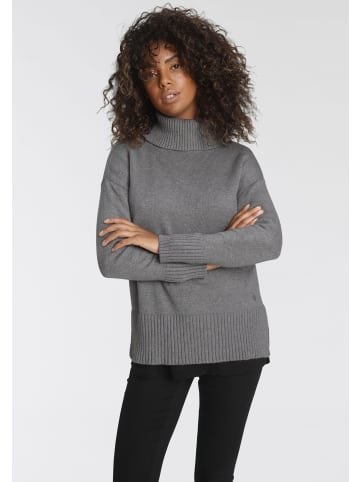 Tamaris Rollkragenpullover in grau-melange