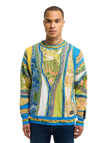 Carlo Colucci Strickpullover Deluggi in Petrol