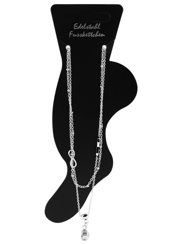 Adeliás Damen Armband – Unendlichkeitszeichen aus Edelstahl 24 cm in silber