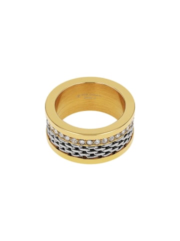 Tom Tailor Ring Edelstahl, IP gold in gold