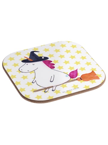 Mr. & Mrs. Panda Holzuntersetzer Einhorn Hexe ohne Spruch in Weiß