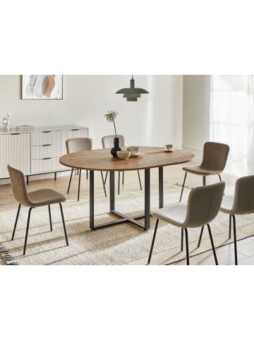 Beliani Esszimmertisch ALEXANDRINA in Braun/Schwarz - (W) 120 x (H) 75 x (L) 120 cm