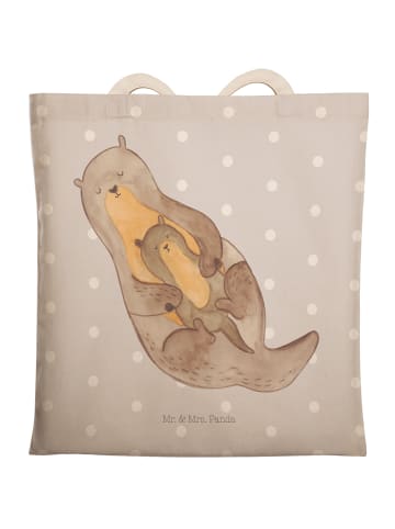 Mr. & Mrs. Panda Stofftragetasche Otter Kind ohne Spruch in Grau Pastell
