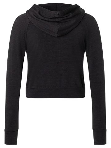 super.natural Merino Hoodie in schwarz