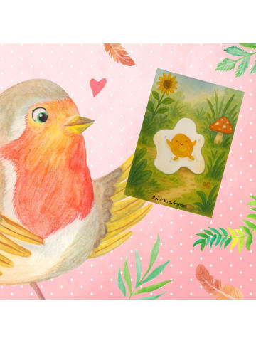 Mr. & Mrs. Panda babykarte Spiegelei Ei Design ohne Spruch in Weiß