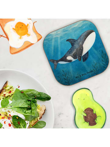 Mr. & Mrs. Panda Getränkeuntersetzer Orca Design ohne Spruch in Weiß