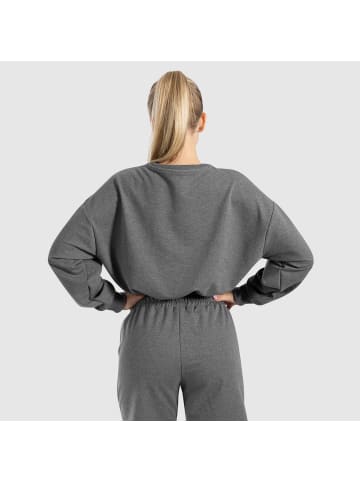 SMILODOX Crop Sweatshirt Triana in Anthrazit