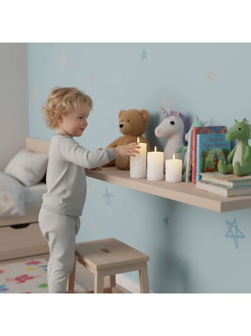 relaxdays 3 x LED Kerzen in Weiß