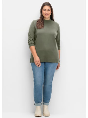 sheego Feinstrickpullover in khaki
