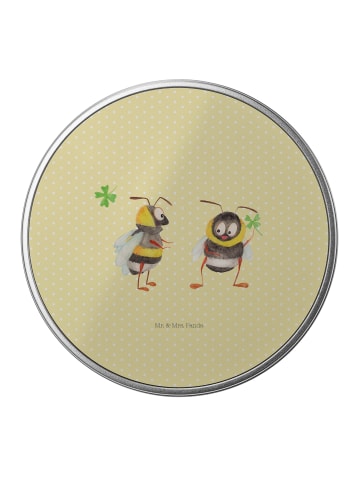 Mr. & Mrs. Panda Blechdose Hummeln Kleeblatt ohne Spruch in Gelb Pastell