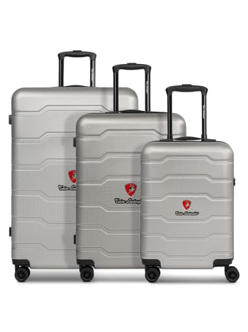 Tonino Lamborghini Bologna 4 Rollen Kofferset 3-teilig in silver 1