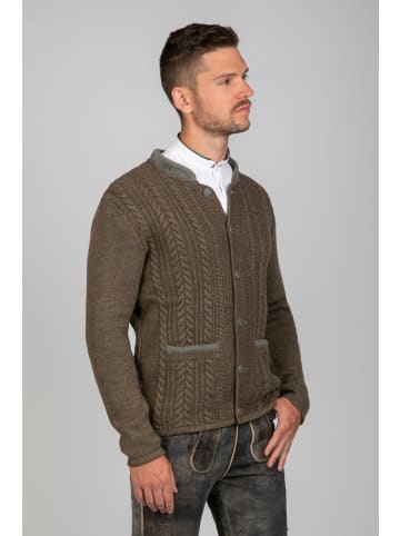 Edelnice Trachten Strickjacke Jakob Tabak in braun