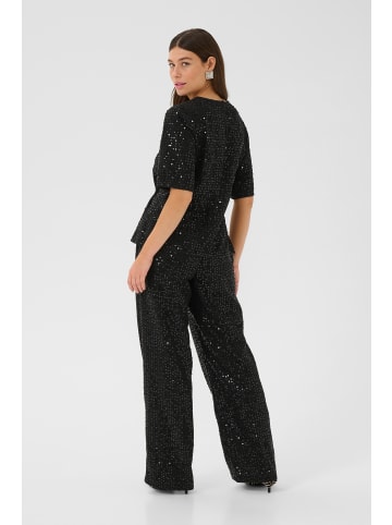 CULTURE Kurzarm-Bluse CUtamera Feminine in Black