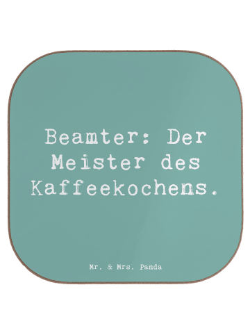 Mr. & Mrs. Panda Untersetzer Spruch Beamter Kaffeemeister mit Sp... in Meeresbrise