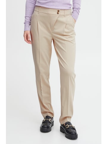 b. young BYDANTA CROSS PANTS - HEAVY WOVEN Regular fit in Cement