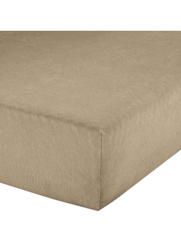 Erwin Müller Frottee Spannbettlaken Erding in taupe