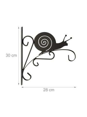 3x Blumenhaken "Tiere" in Schwarz
