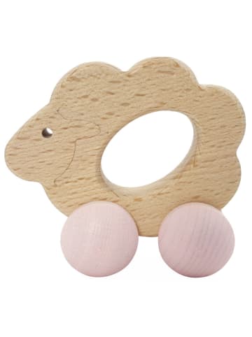 Hess Holzspielzeug  Rolli "Schaf" in Natur/Rosa