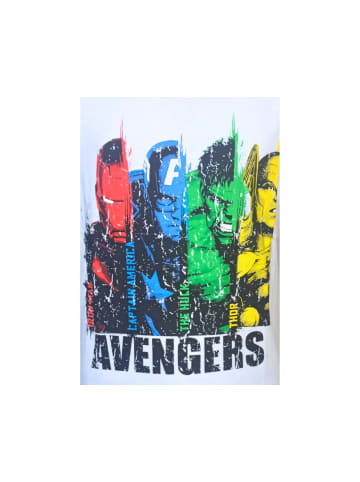 Avengers Schlafanzug kurz Avengers  in Weiß-Dunkelblau