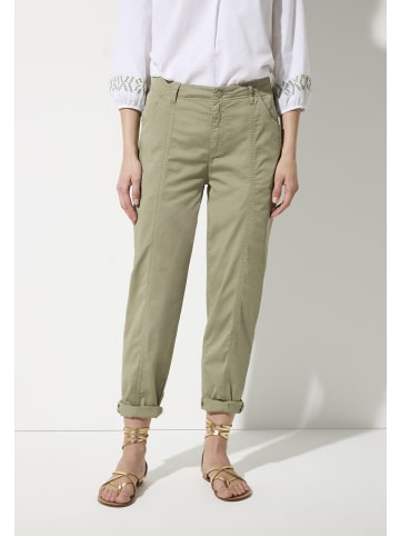 More & More Baumwollstretch-Hose in pale olive green