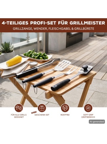 bremermann Grillbesteck, 4tlg. aus Edelstahl