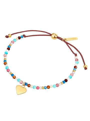 Eastside NY Armband Herz Edelstahl Apatit in braun
