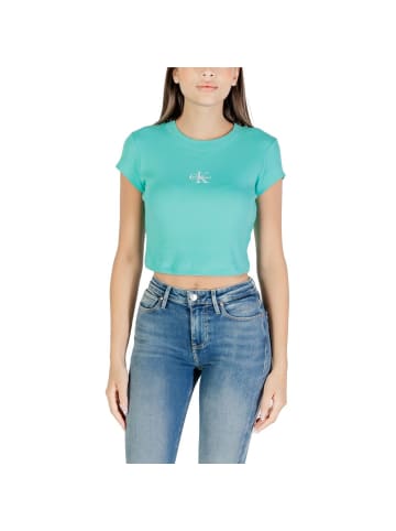CALVIN KLEIN JEANS Türkis Baumwolle T-Shirt