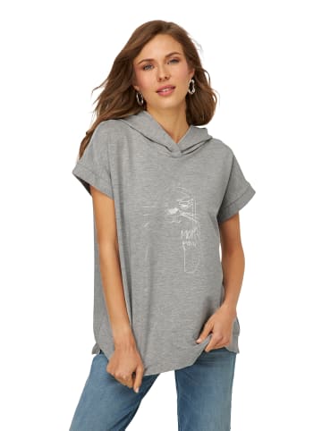 LAURASØN Sweatshirt in hellgrau mélange