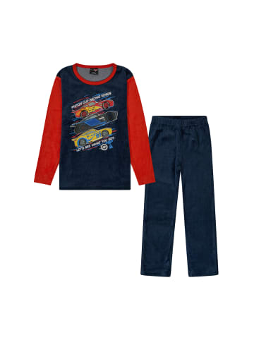 ONOMATO! 2tlg. Outfit: Schlafanzug Cars Lightning McQueen Pyjama in Dunkel-Blau