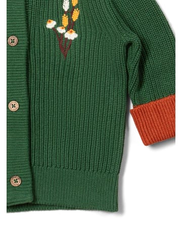 Little Green Radicals Organic Knitted Cardigan in Green