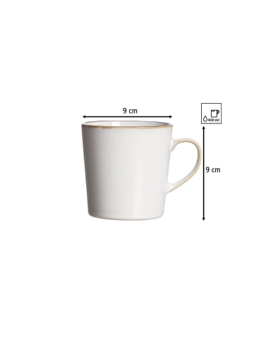 Ritzenhoff & Breker 6er Set Becher Visby in 400 ml in Weiß