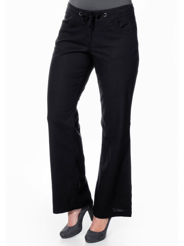 sheego Leinenhose in schwarz