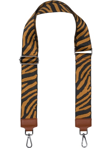 styleBREAKER Taschengurt Zebra in Cognac-Schwarz