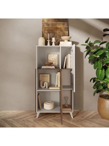 CALICOSY Sideboard MONACO in Weißer - (W)80  x (H)155  x (L)43 cm